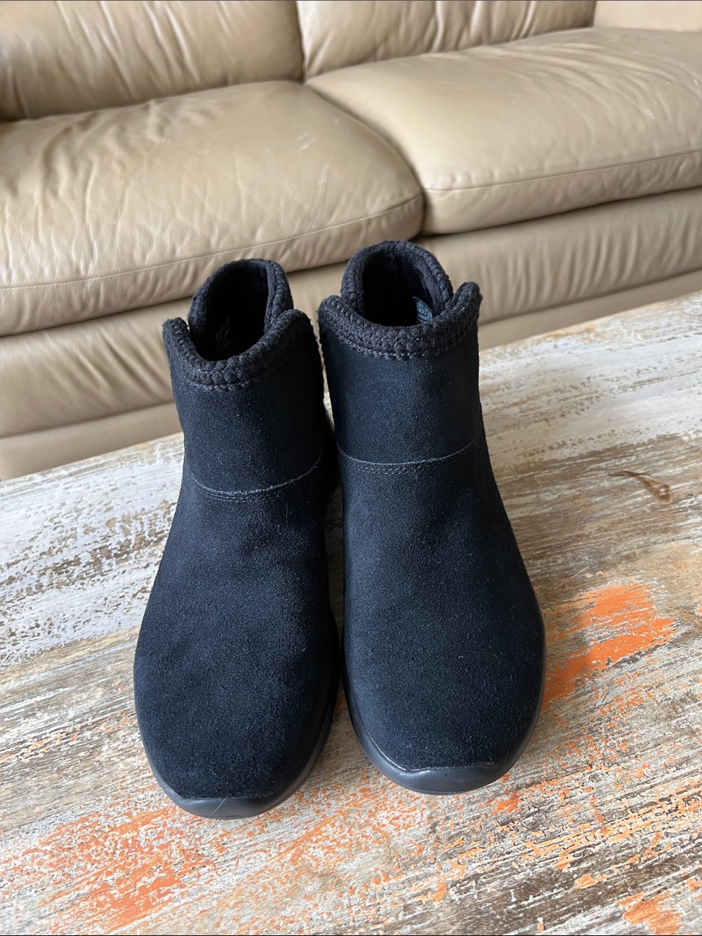 Skechers On-the-GO Rosewood 5GEN Black Suede Ankle Booties Size 7.5 - Picture 2 of 10